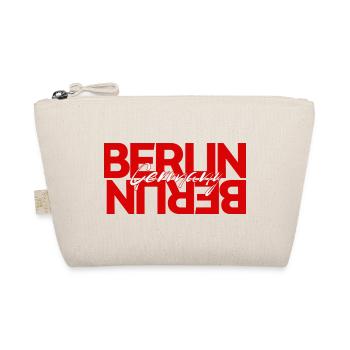 Berlin Germany – Roter Hauptstadt-Schriftzug - Bio-Täschchen - Natur - Vorne