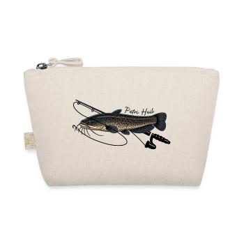 Angeln mit Rute Wels Fisch Petri Heil - Bio-Täschchen - Natur - Vorne