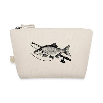 Brasse Fisch angeln mit Rute Petri Heil - Bio-Täschchen - Natur - Vorne