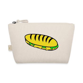 Baguette Hotdog Illustration - Bio-Täschchen - Natur - Vorne