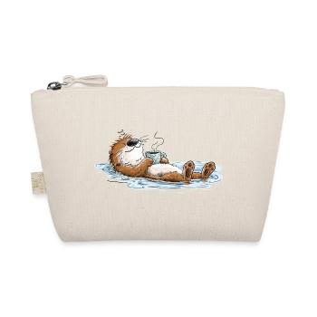 Chillender Otter Relaxen Wasser Tierhumor Cartoon - Bio-Täschchen - Natur - Vorne