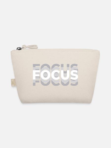 Focus Optische Täuschung Typografie Motiv - Bio-Täschchen - Natur