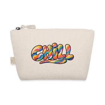 Chill Regenbogen Schriftzug - Bio-Täschchen - Natur - Vorne