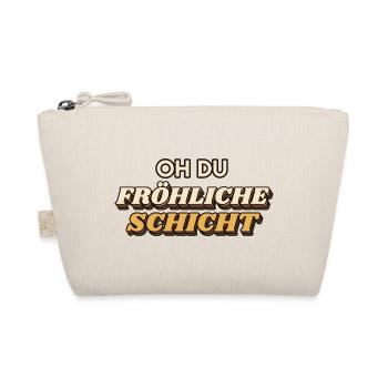 Oh du fröhliche Schicht - Weihnachten Retro - Bio-Täschchen - Natur - Vorne