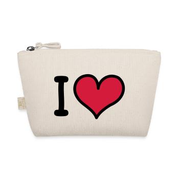 I Heart 3-colors - Organic Pouch - nature - Front