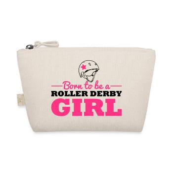 Born to be a roller derby girl - Bio-Täschchen - Natur - Vorne