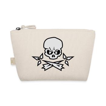 head of death ermine hermine bretonne - Organic Pouch - nature - Front