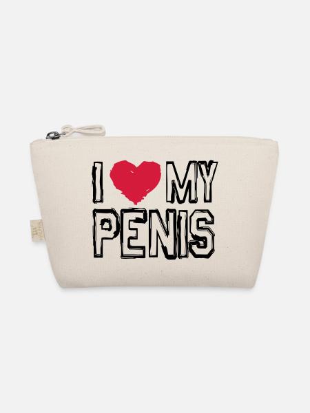 I LOVE MY PENIS! - Organic Pouch - nature - Front