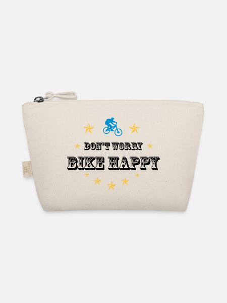 Don't worry bike happy - Bio-Täschchen - Natur - Vorne