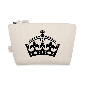 Keep Calm Krone / crown - Bio-Täschchen - Natur - Vorne