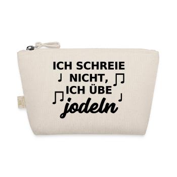 Jodeln Baby Geschenk ich schreie nicht Jodler - Bio-Täschchen - Natur - Vorne