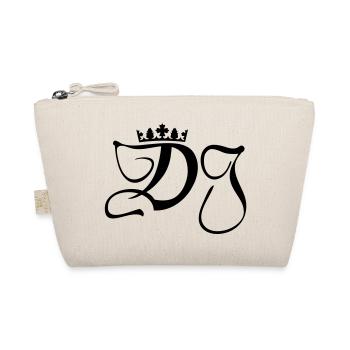 DJ- Discjockey- Monogramm mit Krone - Bio-Täschchen - Natur - Vorne