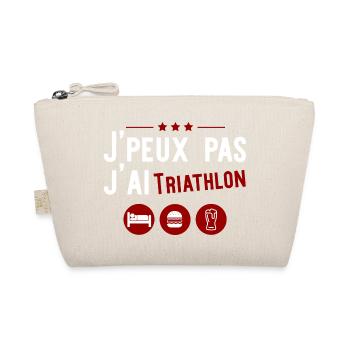 J'ai triathlon t-shirt humour alcool - Trousse biologique - nature - Devant