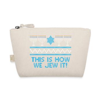 Ugly Hanukkah, Chanukkah, Lichterfest, Geschenk - Bio-Täschchen - Natur - Vorne