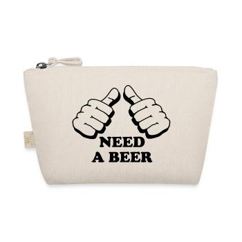 h15_i_need_a_beer - Organic Pouch - nature - Front