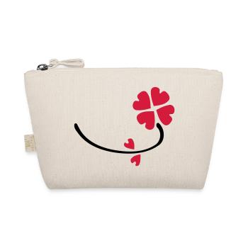 Flower heart - Organic Pouch - nature - Front