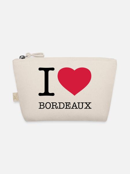 I LOVE BORDEAUX France Frankreich - Bio-Täschchen - Natur - Vorne