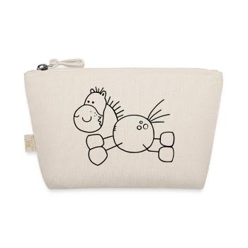 Thick Cartoon Horse - Pony - Horse - Organic Pouch - nature - Front