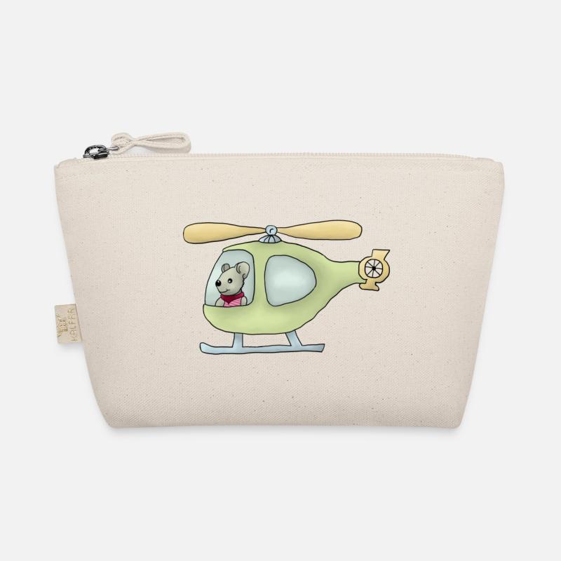 Maus im Hubschrauber Bio-Täschchen