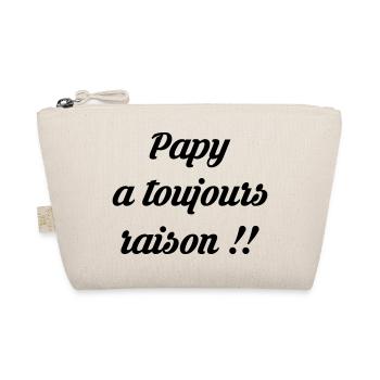 Papy / Grand Pere / Naissance / Baby / Bébé / Papi - Trousse biologique - nature - Devant