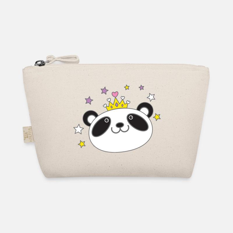 Panda Gesicht Krone in einer königlichen Krone Bio-Täschchen