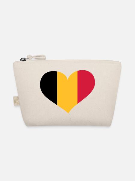 Belgien Herz; Heart Belgium - Trousse biologique - nature - Devant