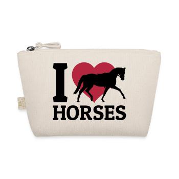 I love Horses - Bio-Täschchen - Natur - Vorne