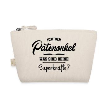patenonkel spruch superkraefte - Bio-Täschchen - Natur - Vorne