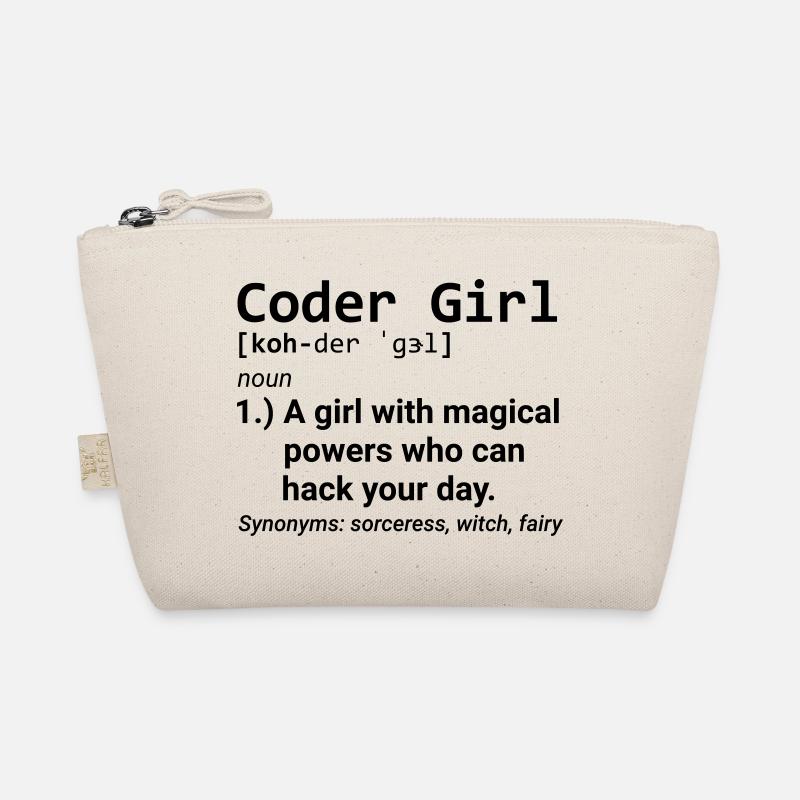 Coder Girl Definition Entwickler Programmier Girl Bio-Täschchen