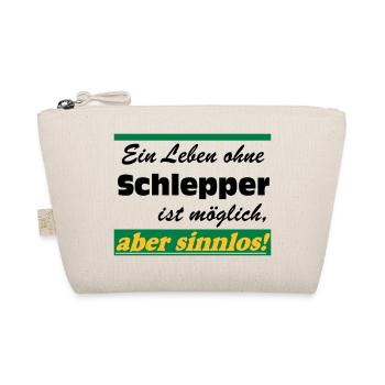 Traktor , Trecker , Schlepper Leben sinnlos .(25) - Bio-Täschchen - Natur - Vorne