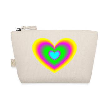 Heart colorful neon - Organic Pouch - nature - Front