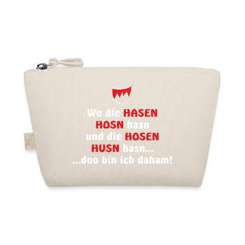 Wu die Hasen Hosn hasn... - Bio-Täschchen - Natur - Vorne