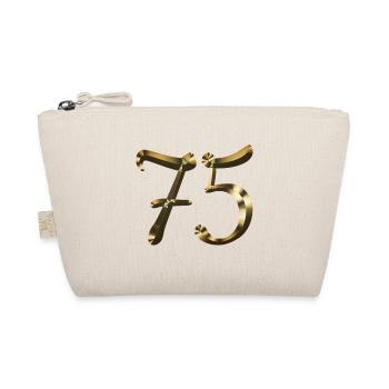 75 year anniversary 75 year gold 75th birthday - Organic Pouch - nature - Front