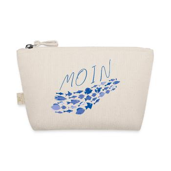 Moin mit Fischschwarm - Bio-Täschchen - Natur - Vorne