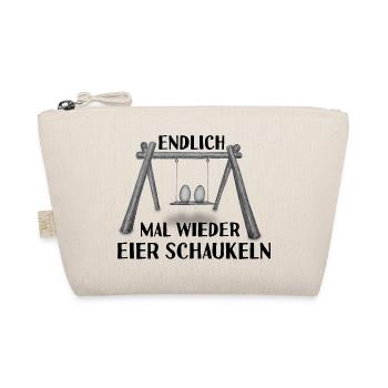 Endlich mal wieder Eier schaukeln - Bio-Täschchen - Natur - Vorne