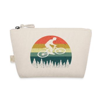 Mountain Bike MTB Bicycle Retro Vintage Mountains Biker - Organic Pouch - nature - Front
