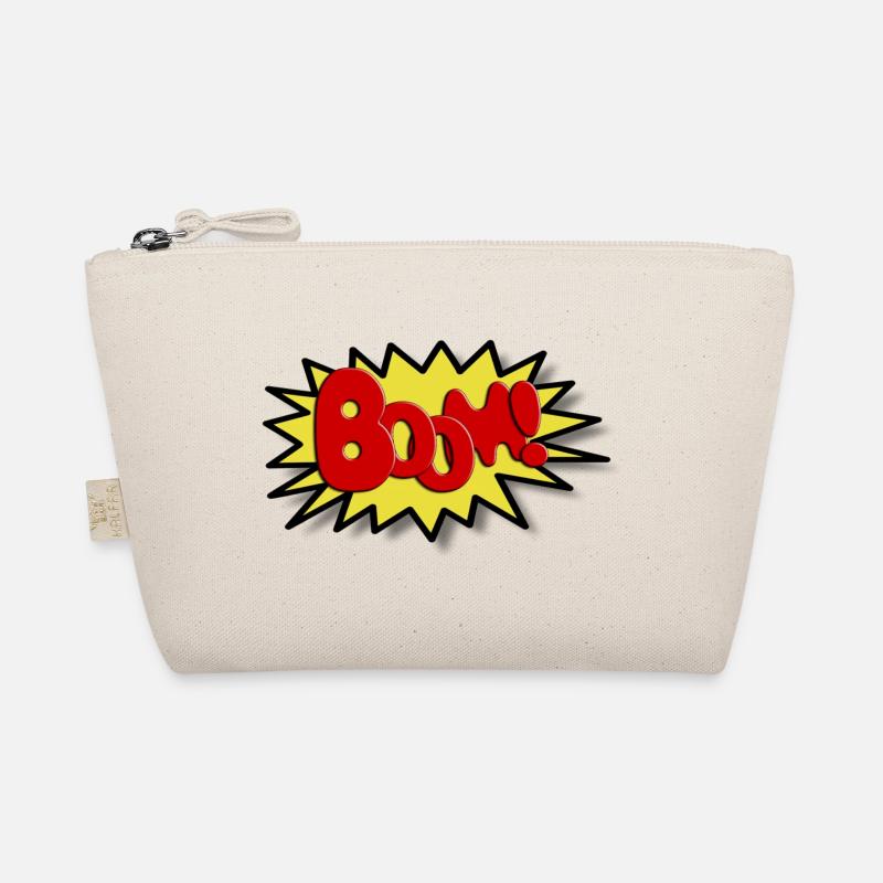 Boom Comicstyle Comicfigur Lichtenstein Pop Art - Bio-Täschchen - Natur