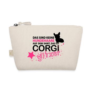 Corgi Glitzer - Bio-Täschchen - Natur - Vorne