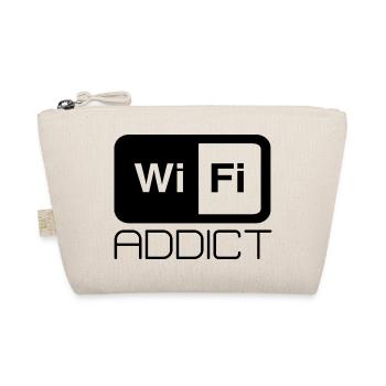 Wifi addict saying internet wifi text font - Organic Pouch - nature - Front
