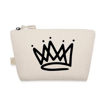 Emoji crown crowns sketch black - Organic Pouch - nature - Front
