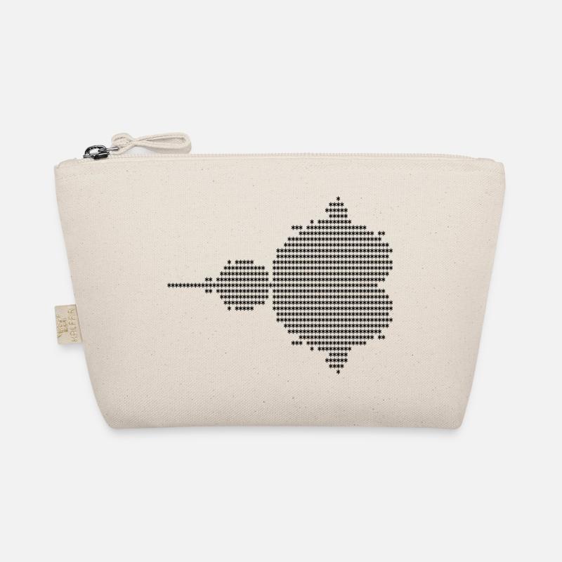 Mandelbrot Ascii - black Organic Pouch