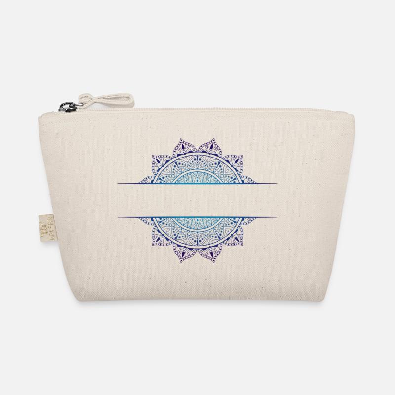 Mandala Cyan Magenta - Bio-Täschchen - Natur