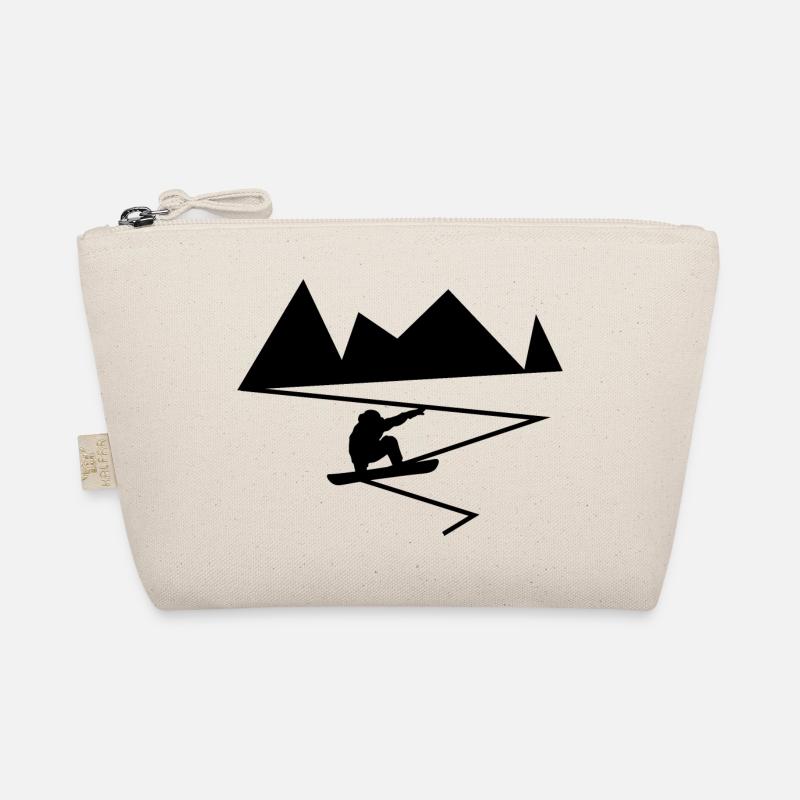Snowboard Snowboarder Bio-Täschchen