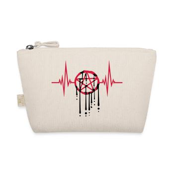 Drops heartbeat pentagram - Organic Pouch - nature - Front