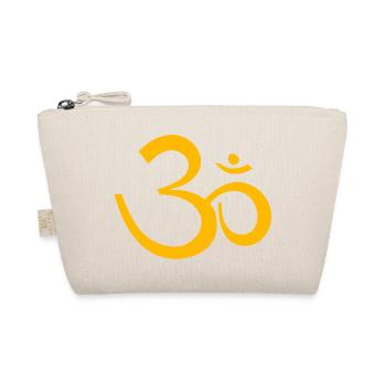 Symbol om ohm yellow transparent zen yoga - Organic Pouch - nature - Front