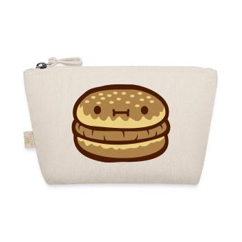 Cute face cheeseburger - Organic Pouch - nature - Front