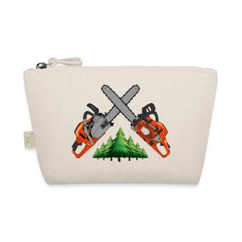 Chainsaw - Green forest - Organic Pouch - nature - Front