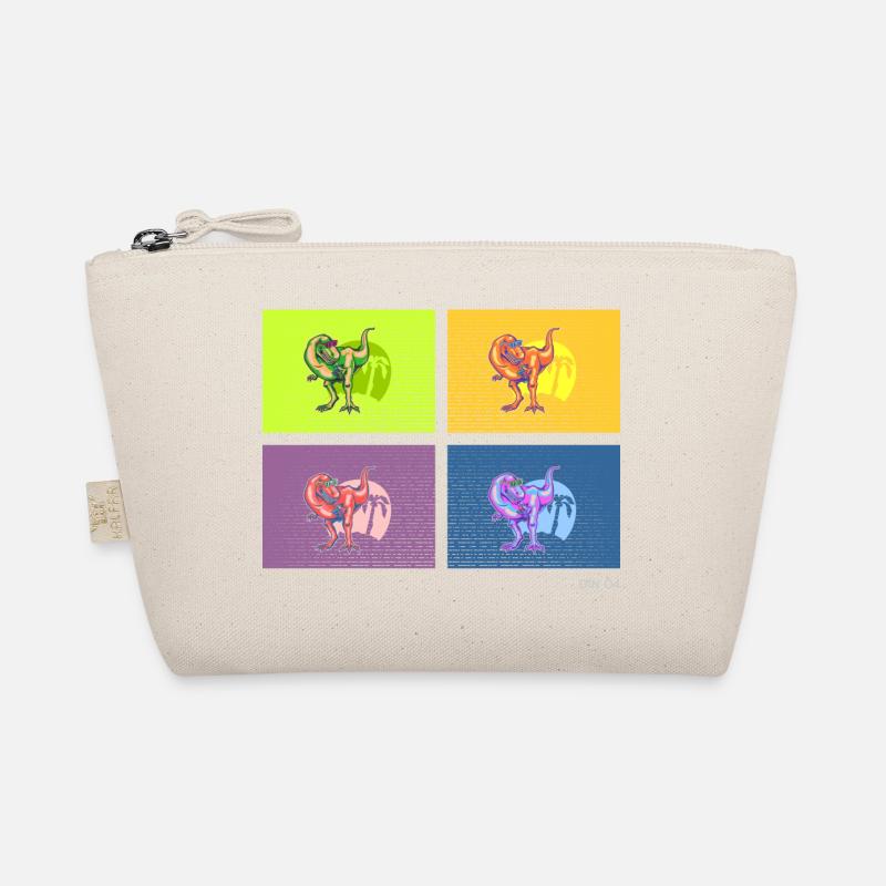 DIN O4 (Saurier-Pop-Art-Edition) - Bio-Täschchen - Natur