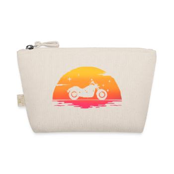 Sunrise Motorrad Cruiser Motorrad Motorrad Motorrad T-Shir - Bio-Täschchen - Natur - Vorne
