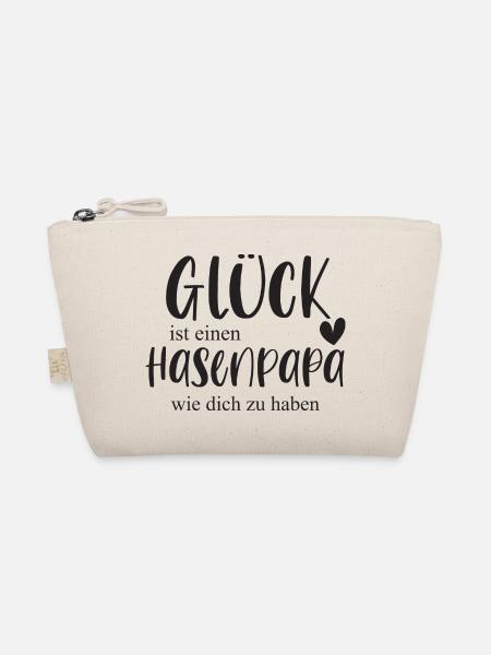 Hase Hasenpapa Haustier Hasenliebe Geschenk - Bio-Täschchen - Natur - Vorne